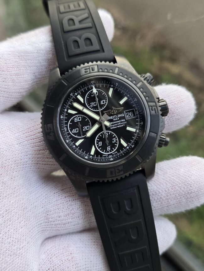 Breitling Superocean Chronograph II Blacksteel, Limited Edition of 1,000 Pieces, Reference M13341B7/BD11, Year 2017, Excellent Condition, Full Set with Box & Papers, Just Serviced & Keeping Perfect Time
